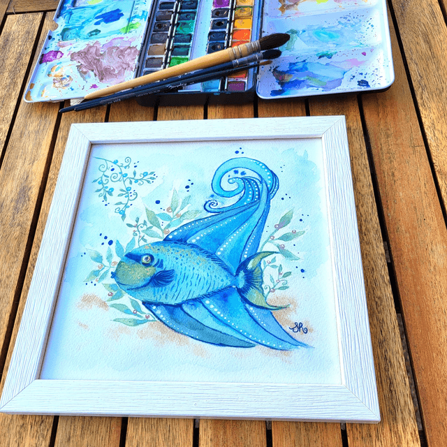 Aquarelle Murmure aquatique
