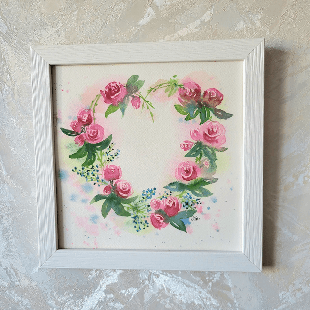 Aquarelle Coeur de douceur