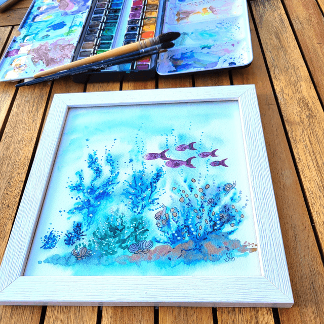 Aquarelle Secret des profondeurs