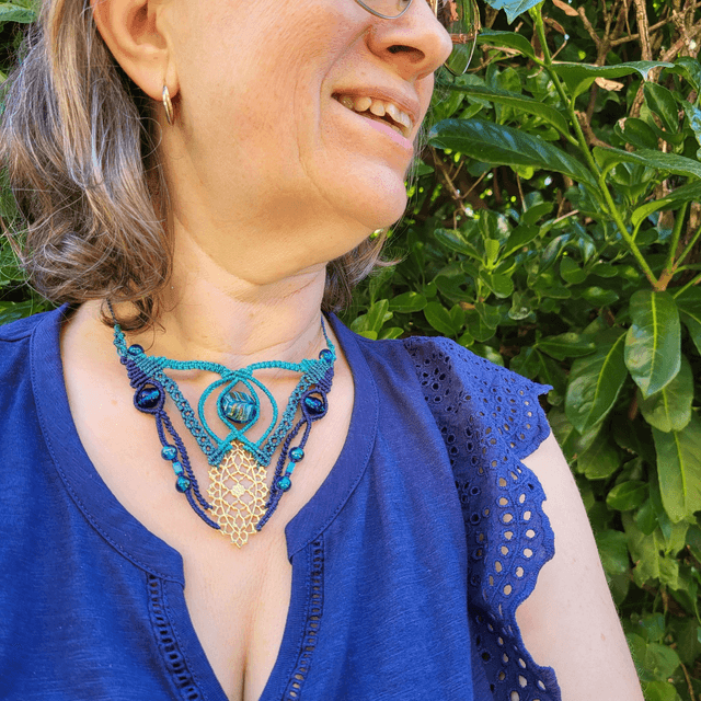 Collier Océane bleue