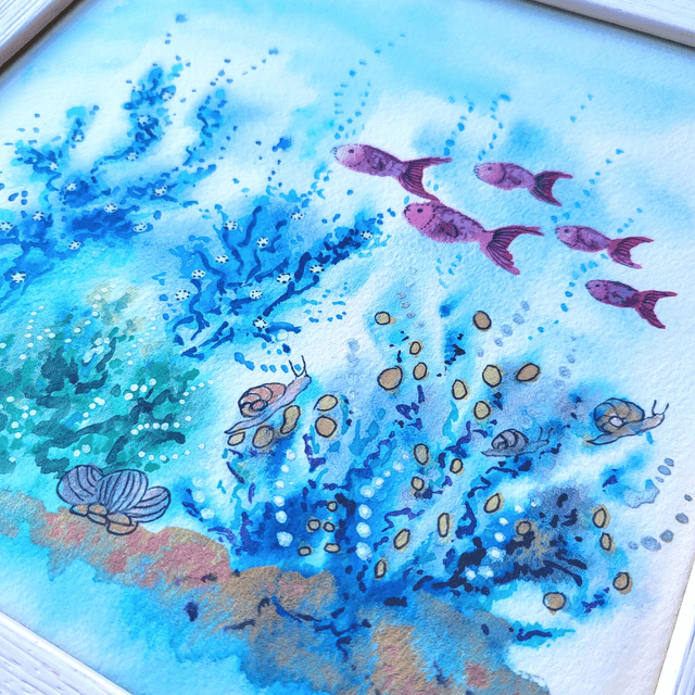 Aquarelle Secret des profondeurs