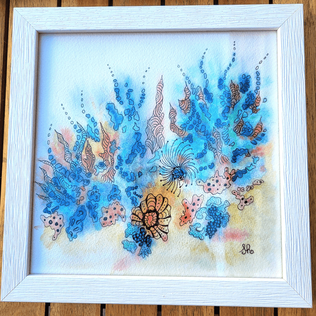 Aquarelle Danse des algues