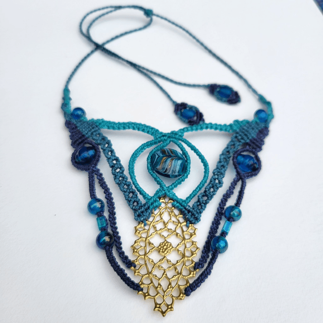 Collier Océane bleue
