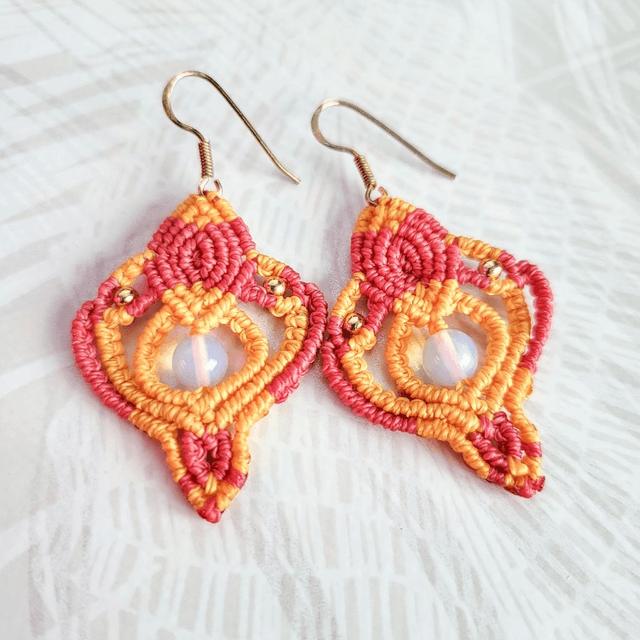 Boucles d&#039;oreilles prémices du printemps