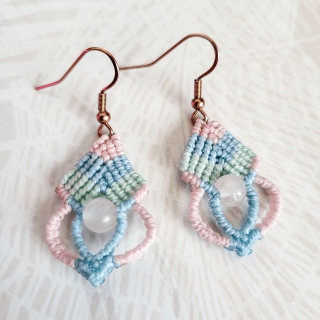 Boucles d&#039;oreilles Eclosion pastel