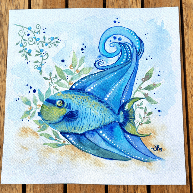 Aquarelle Murmure aquatique
